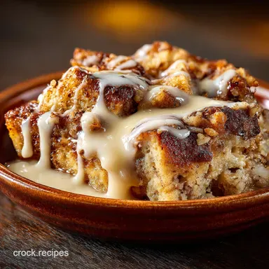 Cinnamon Roll Bread Pudding Recipe: Creamy, Easy, Sticky-Sweet Dessert Recipe Card