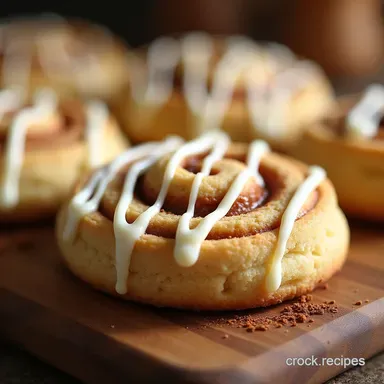 SoftBaked Cinnamon Roll Sugar Cookies with Cream Cheese Glaze Recipe Card