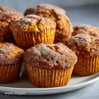 Cinnamon Sugar Pumpkin Muffins Recipe: Crispy Baked Recipe Card