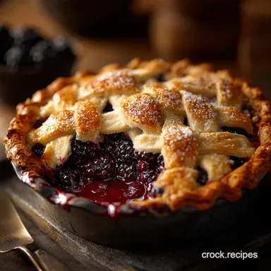Flaky AllButter Blueberry Blackberry Pie Recipe Perfect Filling Recipe Card