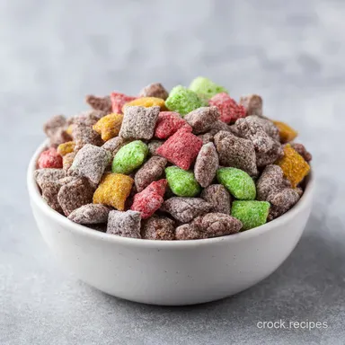 Puppy Chow Recipe: A Crispy 35-Minute Snack for 12 Servings Recipe Card