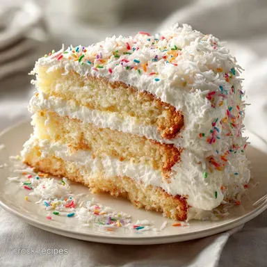 Coconut Cream Cake for 12 Servings: Velvety and Fluffy Result