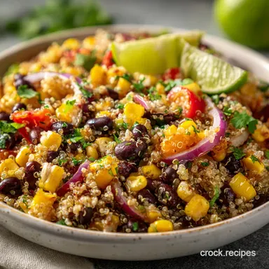 Corn and Black Bean Quinoa Salad Ready in 30 Min Recipe Card