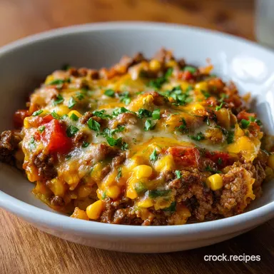 Cowboy Casserole Recipe Ground Beef with Potatoes Recipe Card