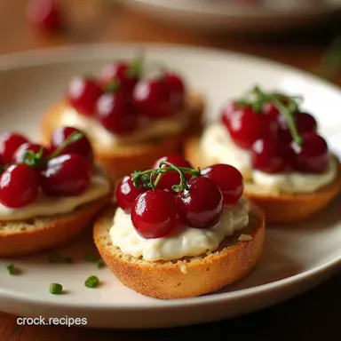 Cranberry Crostini Recipe A Festive Bite of Bliss Recipe Card