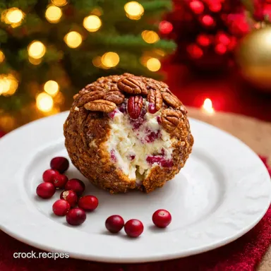 Cranberry Pecan Cheese Ball Holiday Cheer on a Plate Recipe Card