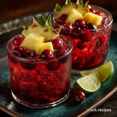 Best Cranberry Pineapple Sangria Tropical Holiday Drink Recipe Card