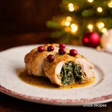 Cranberry Spinach Stuffed Chicken Easiest Festive Dinner Recipe Card