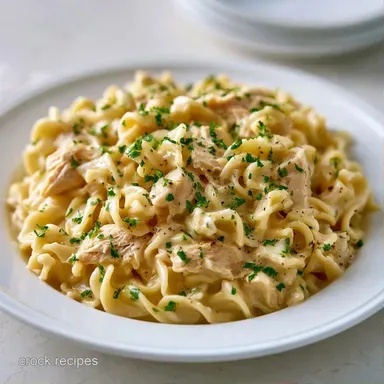 Creamy Chicken and Noodles Recipe Card