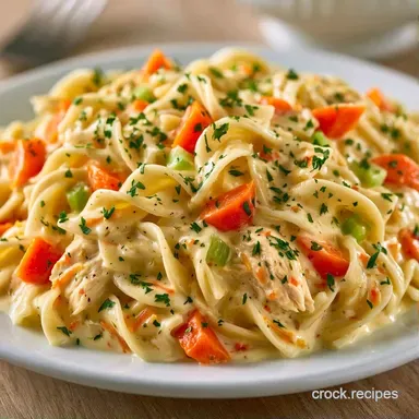 Creamy Chicken and Noodles for 4 Recipe Card