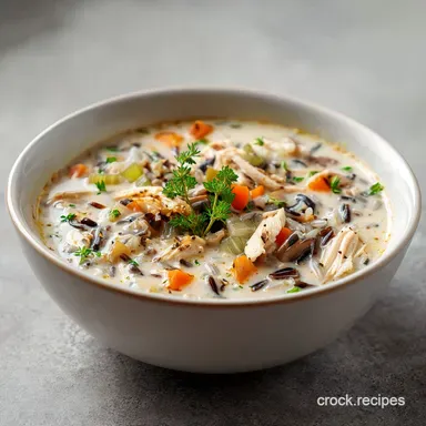 Creamy Chicken Rice Soup for 6 Servings Recipe Card