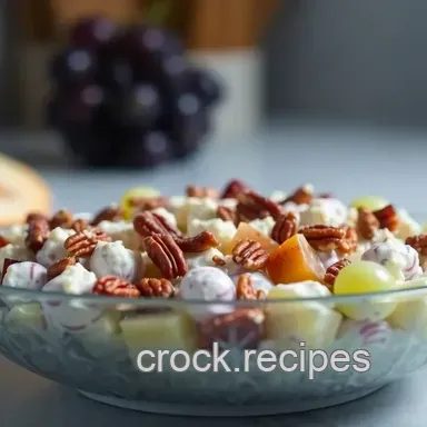 Creamy Dreamy Grape Salad Recipe with Candied Pecans Recipe Card