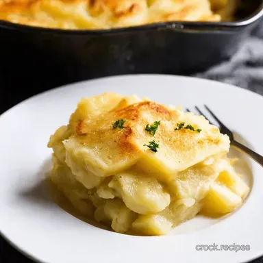 Dreamy Slow Cooker Scalloped Potatoes No Peel So Easy Recipe Card