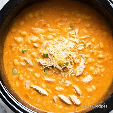 Creamy Slow Cooker White Chicken Chili Proper Comfort Food Recipe Card
