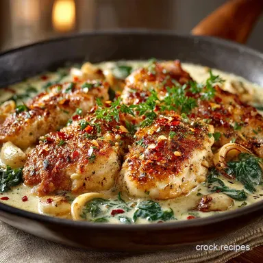 Creamy Garlic Chicken Scallopini RestaurantQuality Weeknight Dinner Recipe Card