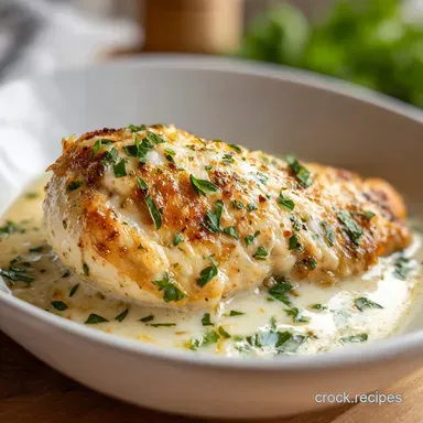 Creamy Garlic Parmesan Chicken for 4 Servings Recipe Card