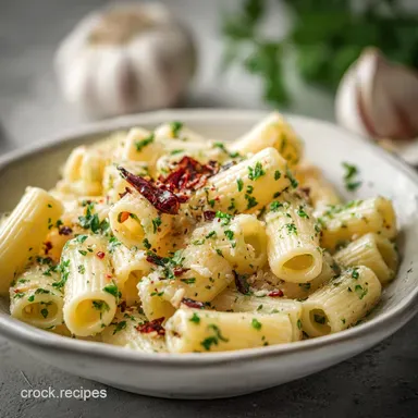 One Pot Creamy Garlic Pasta in 20 Minutes Recipe Card
