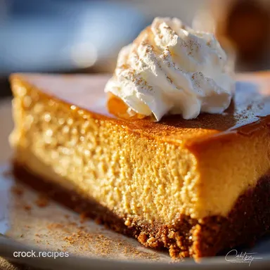 Pumpkin Cheesecake: Ultra Creamy Recipe with Gingersnap Crust Recipe Card