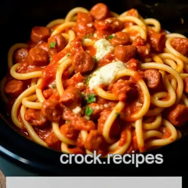 Easy & Delicious Pasta Crock Pot Ideas: Creamy Italian Sausage Delight Recipe Card