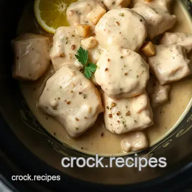 Creamy Lemon Herb Crock Pot Chicken: Easy Weeknight Winner! Recipe Card