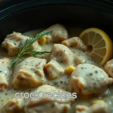 Creamy Lemon Herb Crock Pot Chicken: Easy Weeknight Winner! Recipe Card