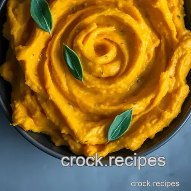 Easy Creamy Mashed Butternut Squash Recipes with Sage Butter Recipe Card