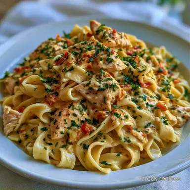 Creamy Slow Cooker Chicken for 8 Servings Recipe Card