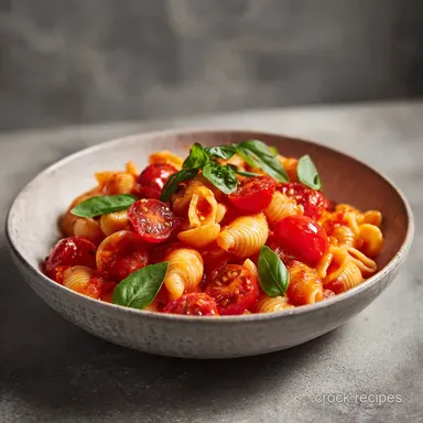 Creamy Tomato Basil Pasta Recipe for 4 Servings Recipe Card