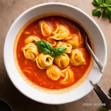 Easy Tortellini Soup Recipe Creamy Tomato Comfort Recipe Card