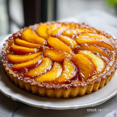 Peach Tart with Vanilla Glaze: Flaky and Velvety Recipe Card