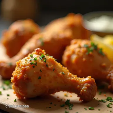 Golden Glory Crispy Juicy Air Fryer Chicken Drumsticks Recipe Card