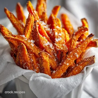 Crispy Air Fryer Sweet Potato Fries in 30 Minutes Recipe Card
