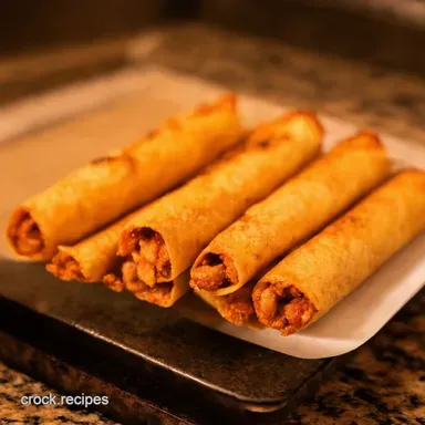 Crispy Baked Chicken Taquitos Easy Fiesta Night Recipe Card