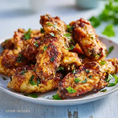 Baked Chicken Wings for 4 Servings: Ultra Crispy Oven Roasted Recipe Card