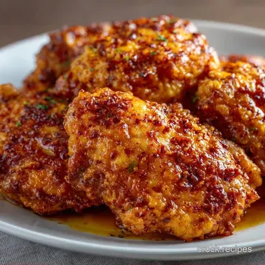 Crispy Baked Skinless Thighs in 45 Min Recipe Card