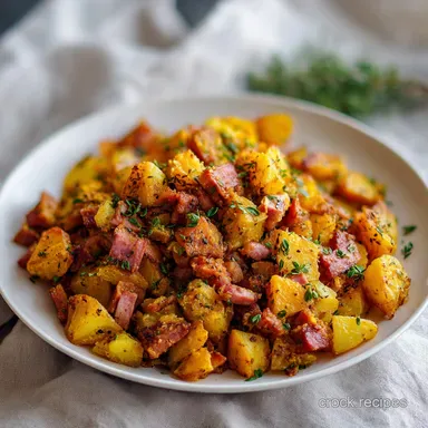 Corned Beef Hash Recipe for 4 Servings Recipe Card