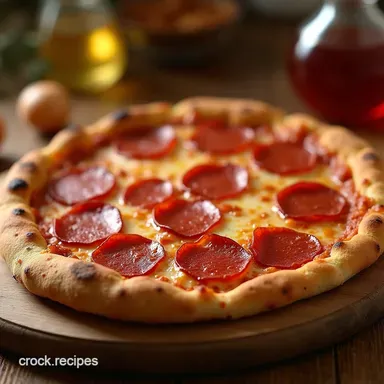 The Best Homemade Pepperoni Pizza with Perfect Cupping Recipe Card