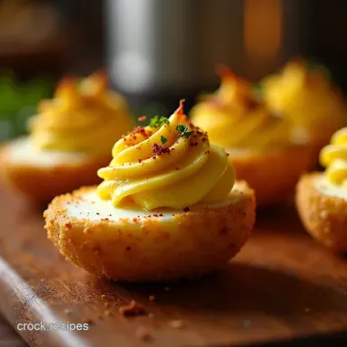DoubleCrunch Fried Deviled Eggs with Smoked Aioli Recipe Card