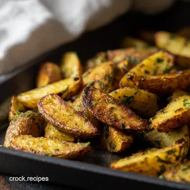 Crispy Garlic Herb Roasted Fingerling Potatoes Recipe Recipe Card