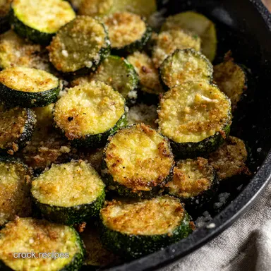 Crispy Garlic Parmesan Pan Fried Zucchini Ready in 20 Recipe Card