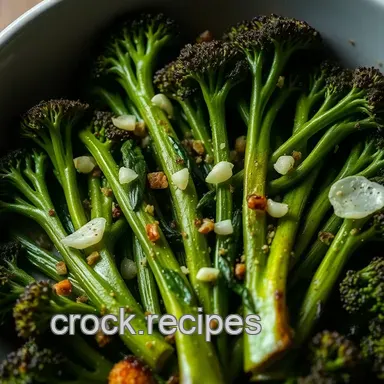 Easy & Delicious Crispy Garlic Roasted Broccolini Recipe Recipe Card