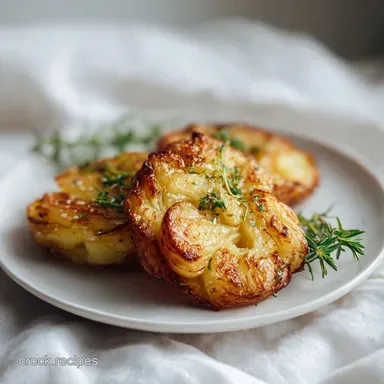 Smashed Potatoes Recipe: Crispy Baked Side Dish for 5 Recipe Card