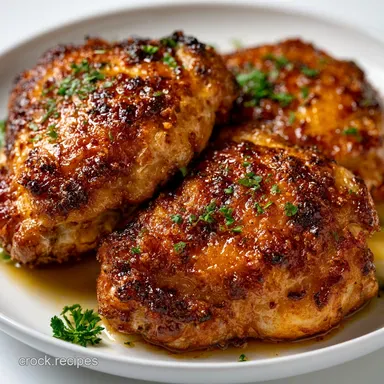 Oven Chicken Thighs: Crispy and Golden Recipe Card