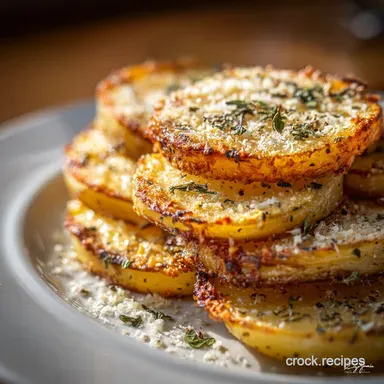 Crispy Baked Potato Slices with Cheese for 4 Recipe Card