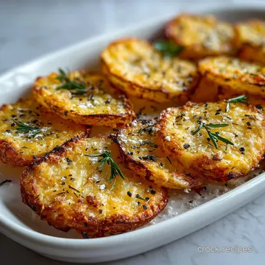 Crispy Baked Potato Slices with Cheese for 4