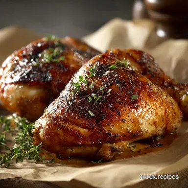 Roasted Chicken Leg Quarters UltraCrispy Skin Weeknight Hero Recipe Card