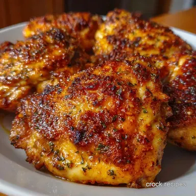 Chicken Thighs for 4 Servings: Crispy Recipe Card