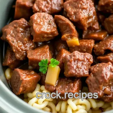 Crock Pot Beef Tips: Comforting & Tender Recipe Card