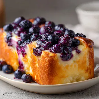 Blueberry Breakfast Casserole for 8 Recipe Card