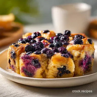 Blueberry Breakfast Casserole for 8